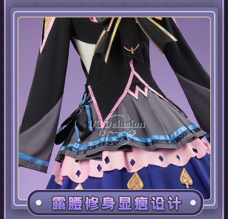 Anime Cosplay Ladies - Arcaea Tairitsu イニシャルコンフリクトロリータコスプレ衣装フルセット日常着ゲームアニメ衣装女性ハロウィンカーニバルパーティー