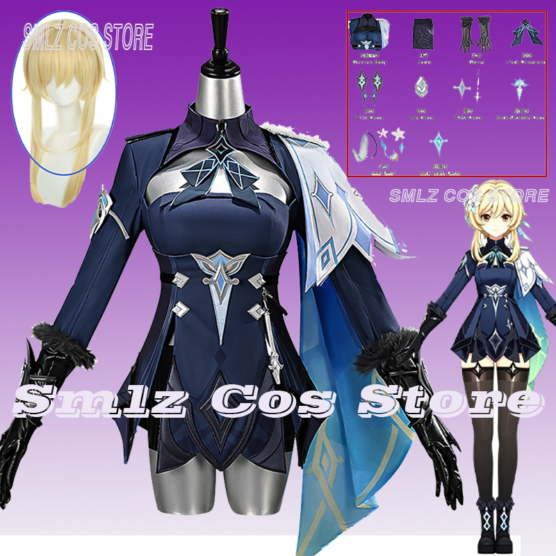 Anime Cosplay Ladies - 2026年原神トラベラー・ルミネコスプレ衣装スネジナヤ衣装小道具ウィッグセットハロウィンパーティープレイユニフォーム