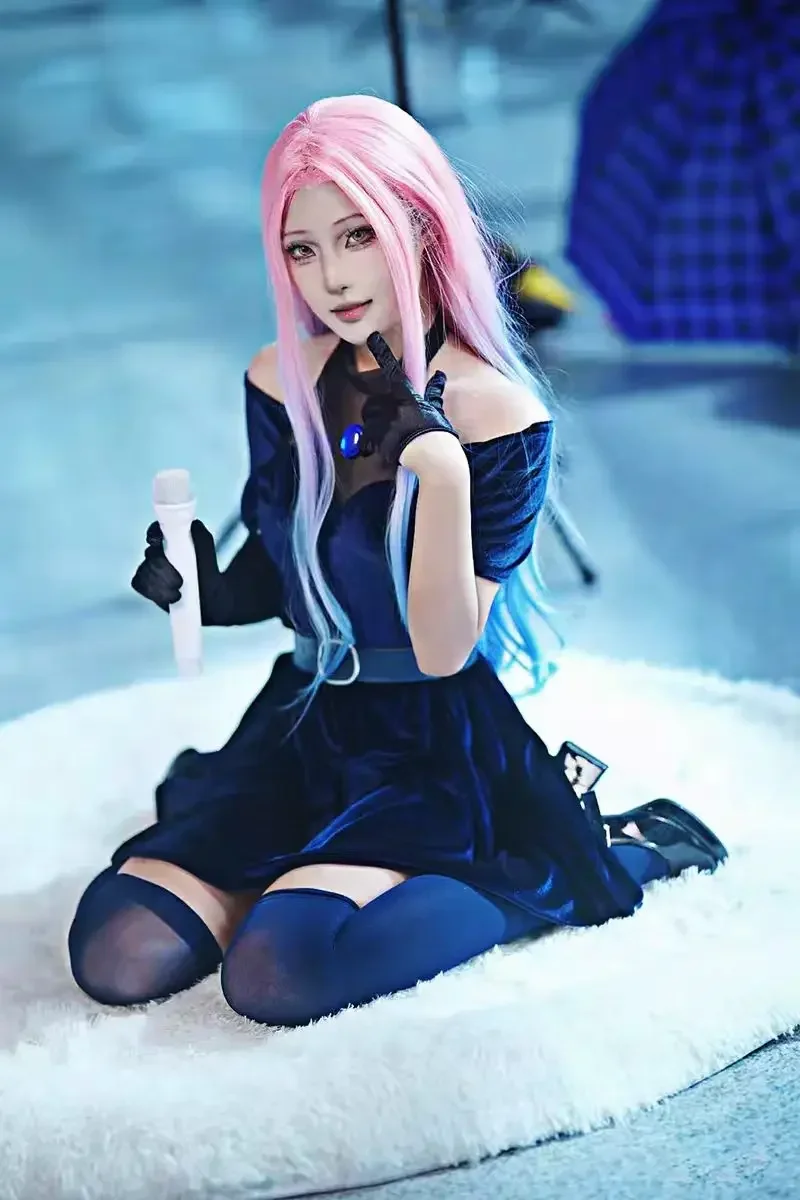 Anime Cosplay Blue Hair - 2026 ミジ コスプレ衣装 アニメ エイリアン ステージ