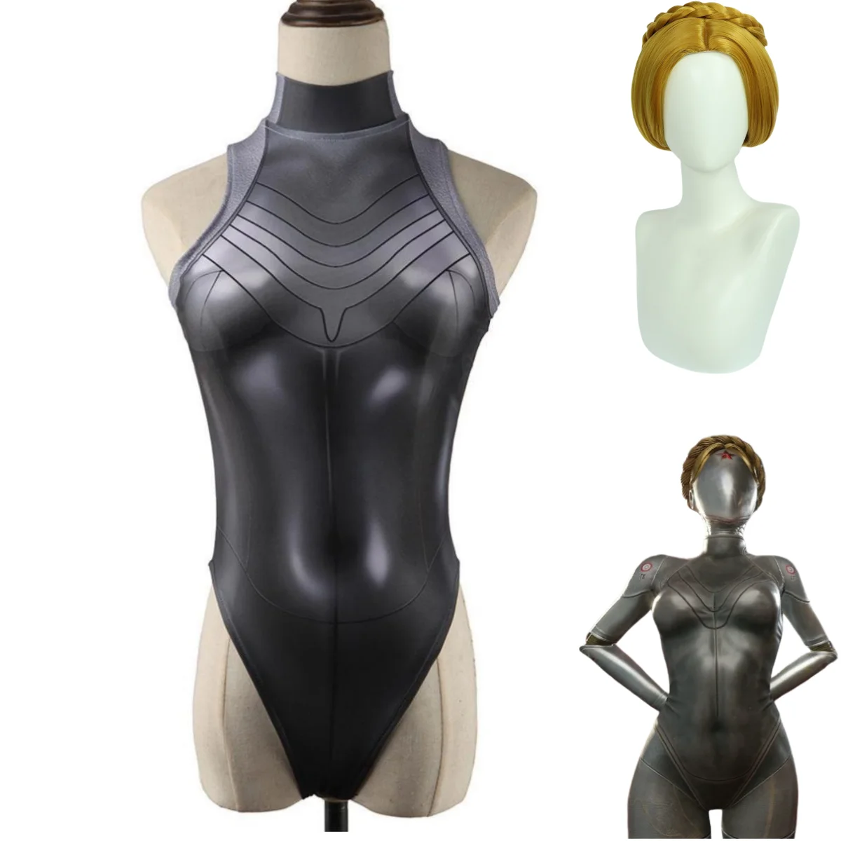 ロボットツインズコスプレ衣装女性用セクシーなタイトなジャンプ - Anime Cosplay Jumpsuit のレビューと価格