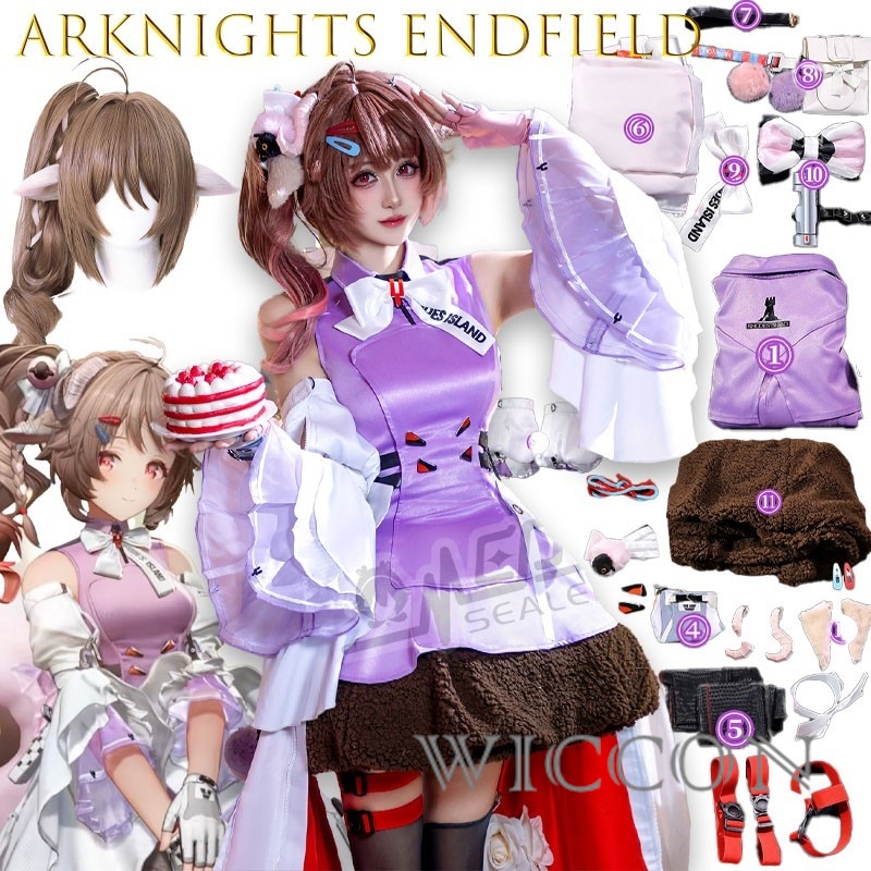 ハロウィン 大人用 アークナイツ エンドフィールド エルダラ - Anime Cosplay Blue Hair のレビューと価格