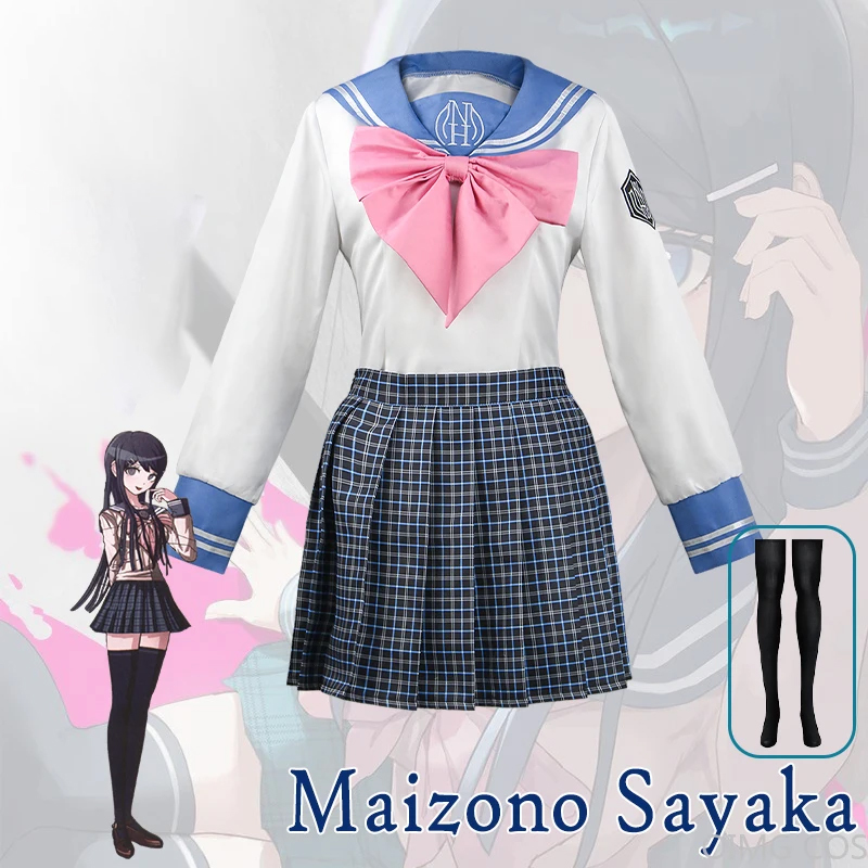 舞園さやかコスプレ衣装アニメスーパーダンガンロンパ女性制服ハ - Anime Cosplay Jumpsuit のレビューと価格
