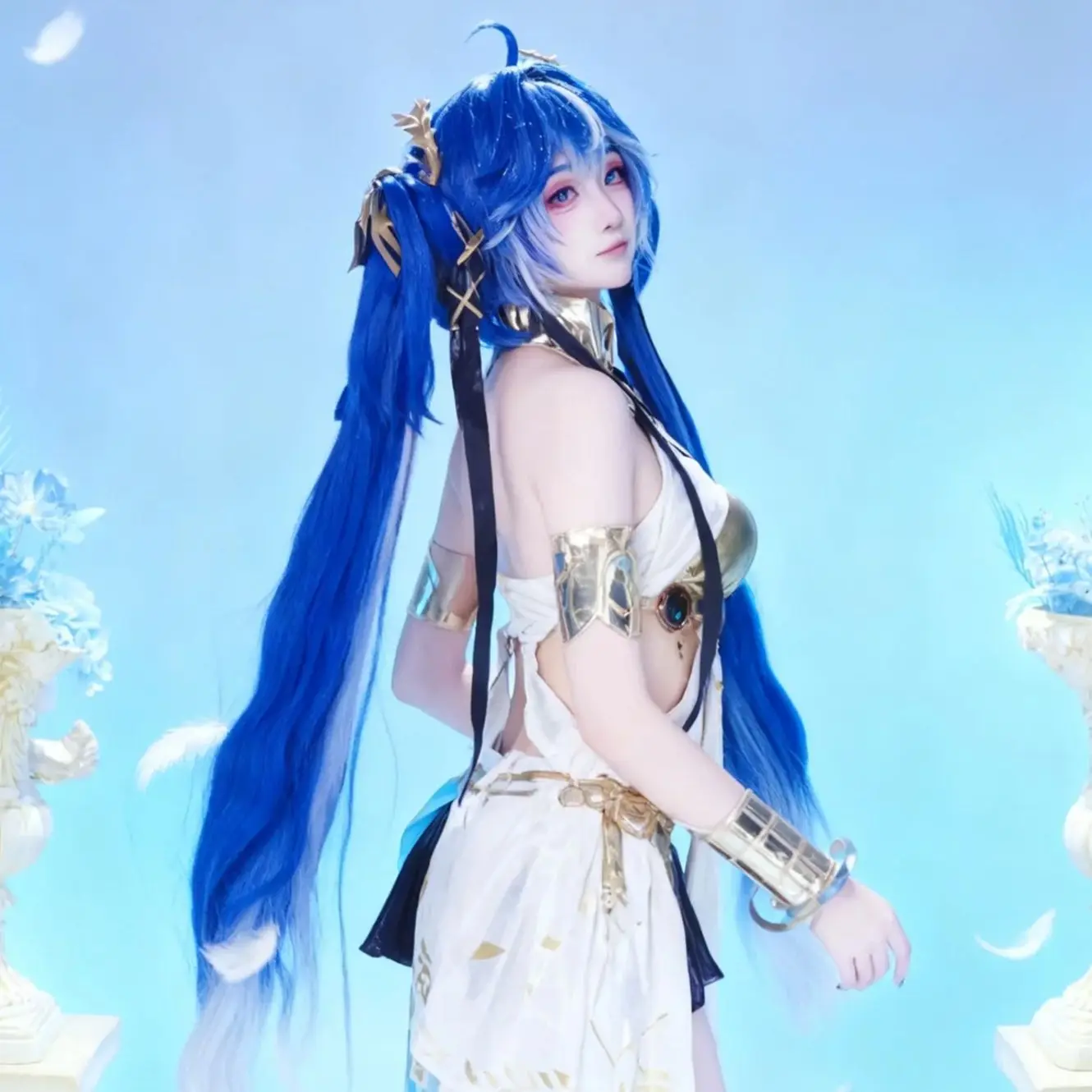 ゲーム「Wuthering Waves」のイウノのコスプレ用 - Anime Cosplay Blue Hair のレビューと価格