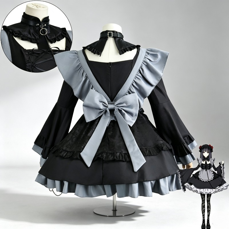 北川マリン ドレスアップダーリン コスプレ衣装 メイド服 黒 - Kitagawa Anime Cosplay のレビューと価格